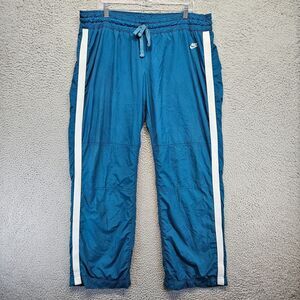 Nike‎ Track Pants Mens Size 2XL Blue Lined Athletic Training Windbreaker Pant